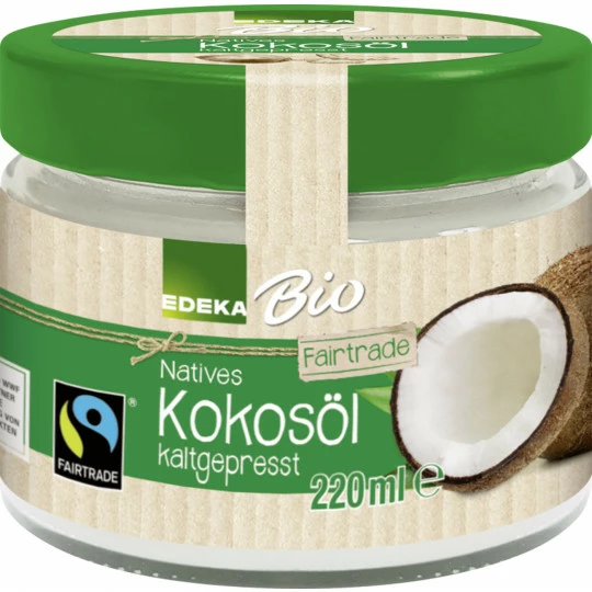 EDEKA Bio Natives Kokosöl Kaltgepresst Fairtrade 220ML 1 EDEKA Bio Natives Kokosöl Kaltgepresst Fairtrade 220ML