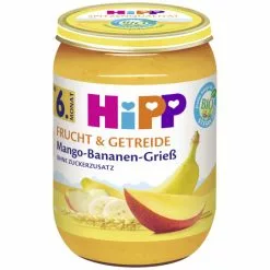 Hipp Bio Mango-Bananen-Grieß Ohne Zuckerzusatz Ab 6.Monat 190G