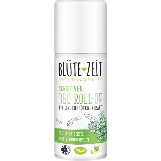 Blüte-Zeit Deo Sensitiver Roll-On Bio-Lindenblütenextrakt 50ML 1 Blüte-Zeit Deo Sensitiver Roll-On Bio-Lindenblütenextrakt 50ML