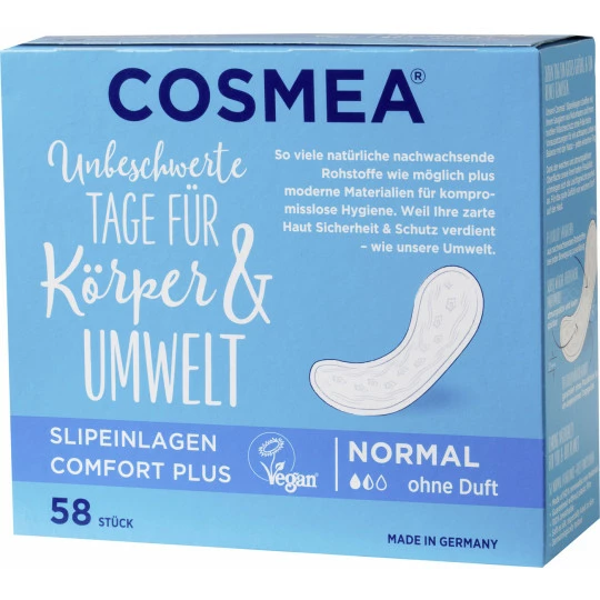 Cosmea Slipeinlagen Comfort Plus Normal 58ST 1 Cosmea Slipeinlagen Comfort Plus Normal 58ST