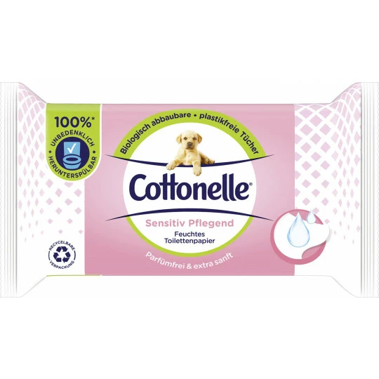 Cottonelle Feuchtes Toilettenpapier Sensitiv Pflegend Parfümfrei Und Extra Sanft NF 42ST 1 Cottonelle Feuchtes Toilettenpapier Sensitiv Pflegend Parfümfrei Und Extra Sanft NF 42ST