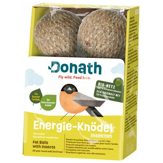 Donath Vogelfutter Energie Knödel Insekten Bio-Netz 600G 1 Donath Vogelfutter Energie Knödel Insekten Bio-Netz 600G
