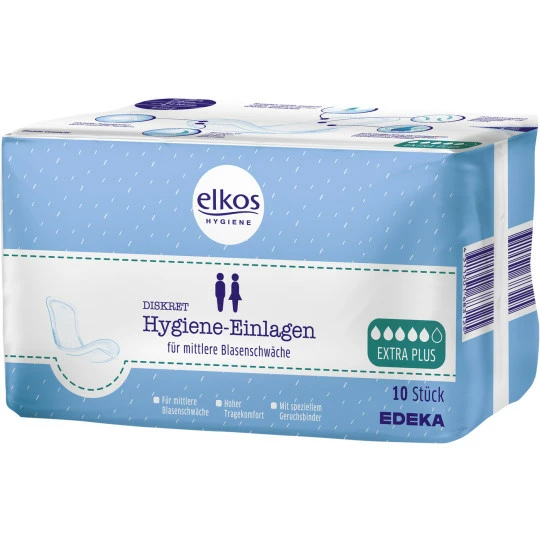 Elkos Hygiene-Einlagen Extra Plus 10ST 1 Elkos Hygiene-Einlagen Extra Plus 10ST