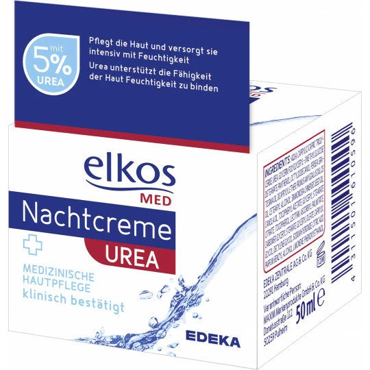 Elkos Med Nachtcreme + Urea 50ML 1 Elkos Med Nachtcreme + Urea 50ML