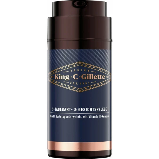 Gillette® King C. Gilette 3-Tagebart-und Gesichtspflege 100ML 1 Gillette® King C. Gilette 3-Tagebart-und Gesichtspflege 100ML