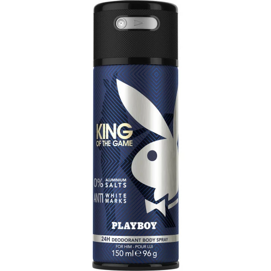 Playboy King Of The Game 24H Deodorant Body Spray 150ML 1 Playboy King Of The Game 24H Deodorant Body Spray 150ML