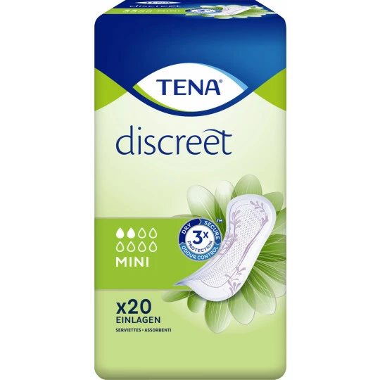 TENA Discreet Mini Einlagen 20ST 1 TENA Discreet Mini Einlagen 20ST
